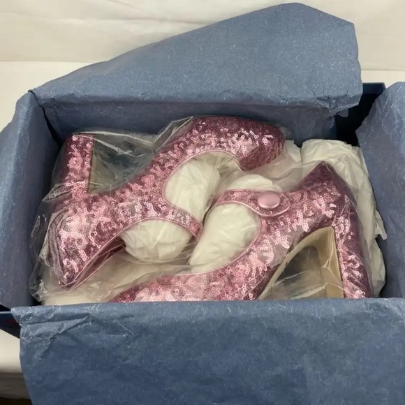 Dolce & Gabbana Pink sequin mary jane heels size 39.5 EU - Picture 9 of 10